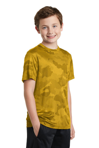 Sport-Tek Youth CamoHex Tee (Gold)