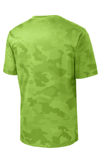 Sport-Tek Youth CamoHex Tee (Lime Shock)