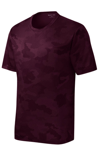 Sport-Tek Youth CamoHex Tee (Maroon)