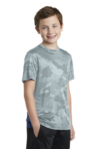 Sport-Tek Youth CamoHex Tee (White)