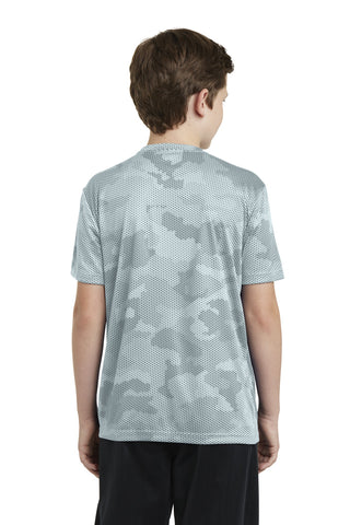 Sport-Tek Youth CamoHex Tee (White)