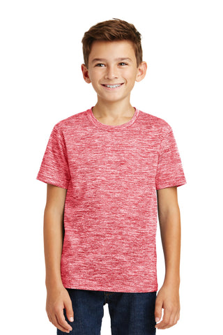 Sport-Tek Youth PosiCharge Electric Heather Tee (Deep Red Electric)