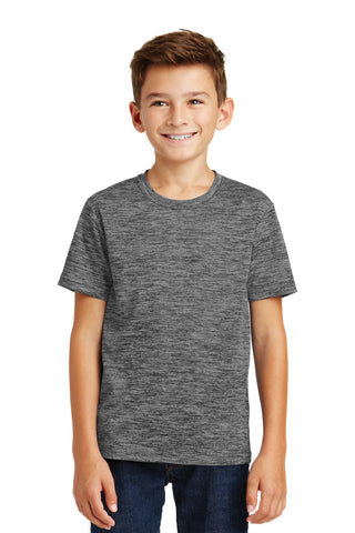 Sport-Tek Youth PosiCharge Electric Heather Tee (Grey-Black Electric)