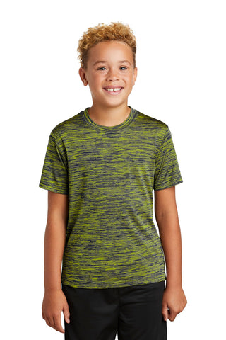 Sport-Tek Youth PosiCharge Electric Heather Tee (Lime Shock-True Navy Electric)