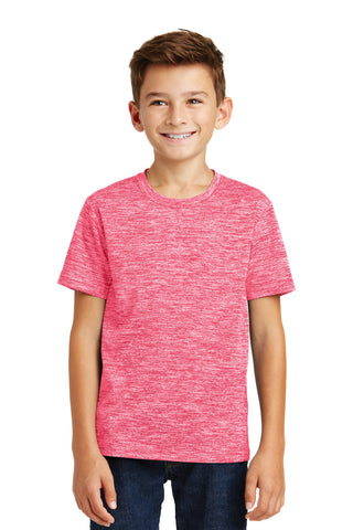 Sport-Tek Youth PosiCharge Electric Heather Tee (Power Pink Electric)