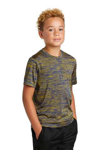 Sport-Tek Youth PosiCharge Electric Heather Tee (True Royal-Gold Electric)