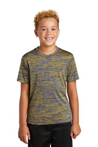 Sport-Tek Youth PosiCharge Electric Heather Tee (True Royal-Gold Electric)