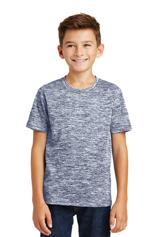 Sport-Tek Youth PosiCharge Electric Heather Tee (True Navy Electric)