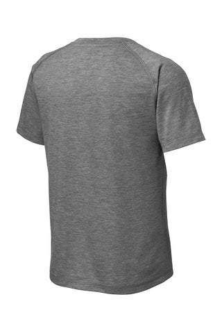 Sport-Tek Youth PosiCharge Tri-Blend Wicking Raglan Tee (Dark Grey Heather)