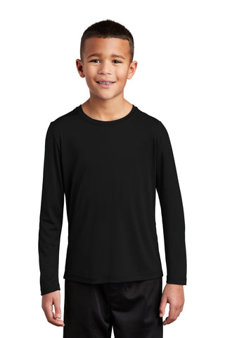 Sport-Tek Youth Posi-UV Pro Long Sleeve Tee (Black)