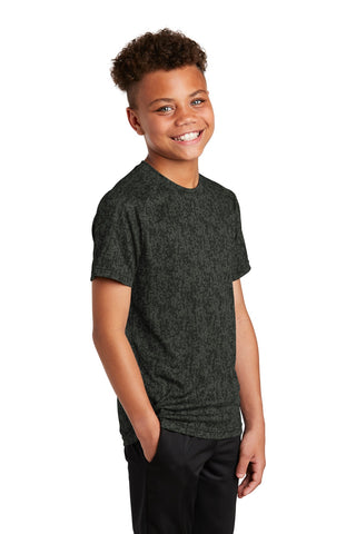 Sport-Tek Youth Digi Camo Tee (Black)