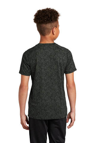 Sport-Tek Youth Digi Camo Tee (Black)