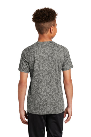 Sport-Tek Youth Digi Camo Tee (Grey Concrete)