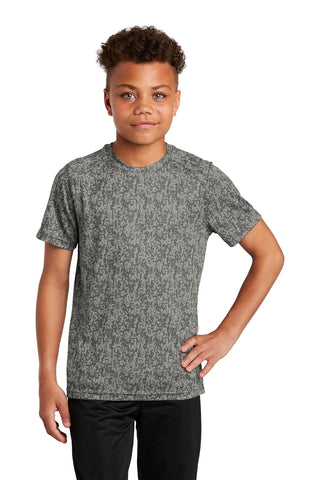 Sport-Tek Youth Digi Camo Tee (Grey Concrete)