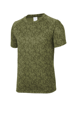 Sport-Tek Youth Digi Camo Tee (Olive Drab Green)