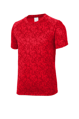 Sport-Tek Youth Digi Camo Tee (True Red)