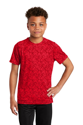 Sport-Tek Youth Digi Camo Tee (True Red)