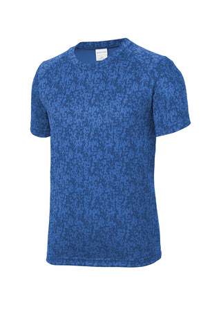 Sport-Tek Youth Digi Camo Tee (True Royal)