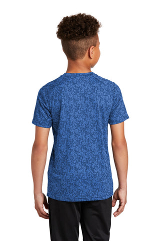 Sport-Tek Youth Digi Camo Tee (True Royal)