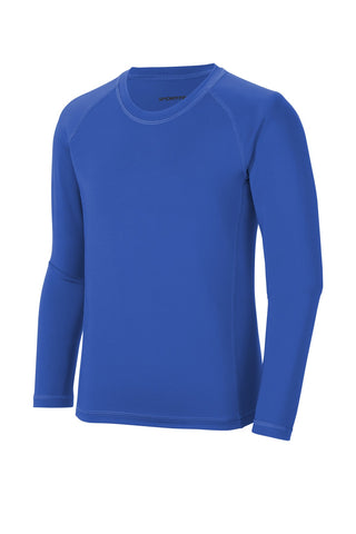 Sport-Tek Youth Long Sleeve Rashguard Tee (True Royal)