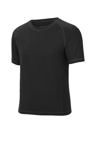 Sport-Tek Youth Rashguard Tee (Black)