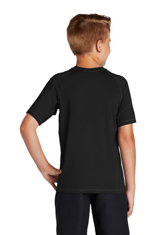 Sport-Tek Youth Rashguard Tee (Black)