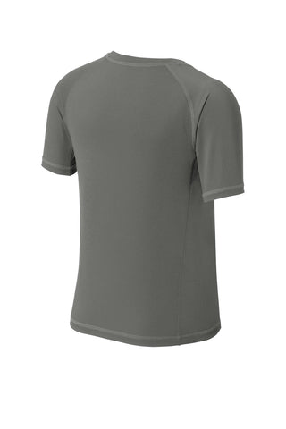 Sport-Tek Youth Rashguard Tee (Dark Smoke Grey)