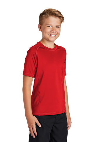 Sport-Tek Youth Rashguard Tee (True Red)