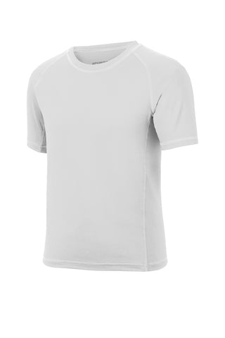 Sport-Tek Youth Rashguard Tee (White)