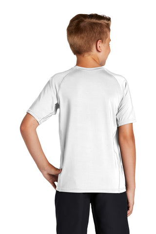 Sport-Tek Youth Rashguard Tee (White)