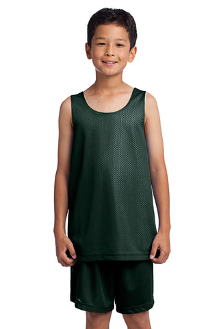 Sport-Tek Youth PosiCharge Classic Mesh Reversible Tank (Forest Green)