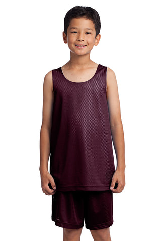 Sport-Tek Youth PosiCharge Classic Mesh Reversible Tank (Maroon)