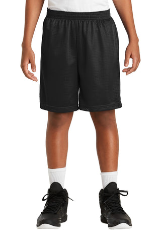 Sport-Tek Youth PosiCharge Classic Mesh Short (Black)