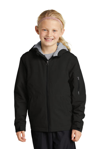 Sport-Tek Youth Waterproof Insulated Jacket (Black)