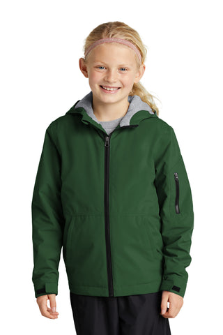 Sport-Tek Youth Waterproof Insulated Jacket (Forest Green)