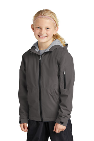 Sport-Tek Youth Waterproof Insulated Jacket (Graphite)