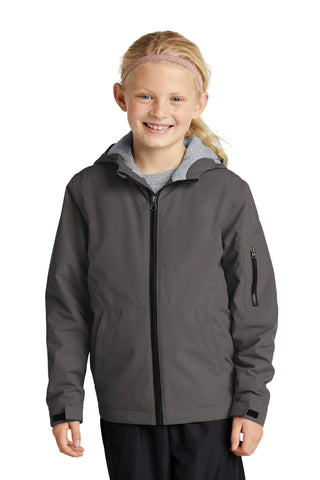 Sport-Tek Youth Waterproof Insulated Jacket (Graphite)