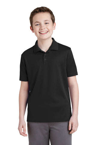 Sport-Tek Youth PosiCharge RacerMesh Polo (Black)