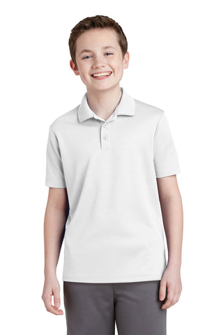 Sport-Tek Youth PosiCharge RacerMesh Polo (White)