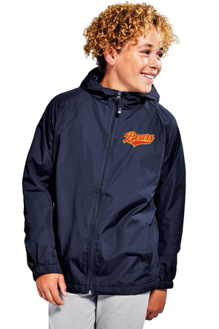 Sport-Tek Youth Hooded Raglan Jacket (True Navy)