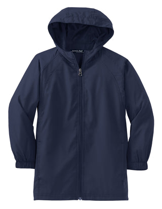 Sport-Tek Youth Hooded Raglan Jacket (True Navy)