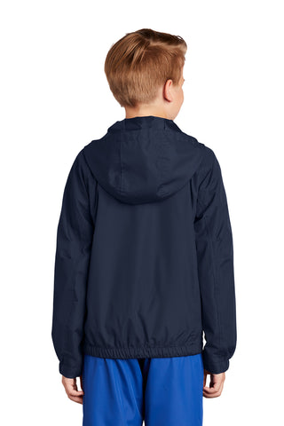 Sport-Tek Youth Hooded Raglan Jacket (True Navy)