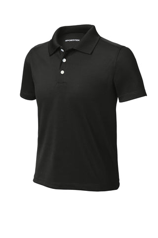 Sport-Tek Youth UV Micropique Polo (Black)