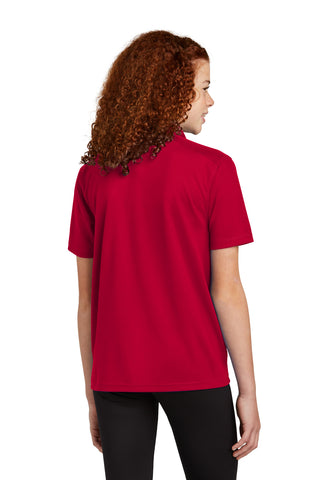 Sport-Tek Youth UV Micropique Polo (Deep Red)