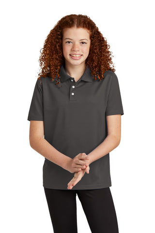 Sport-Tek Youth UV Micropique Polo (Graphite)