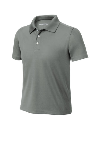 Sport-Tek Youth UV Micropique Polo (Grey Concrete)