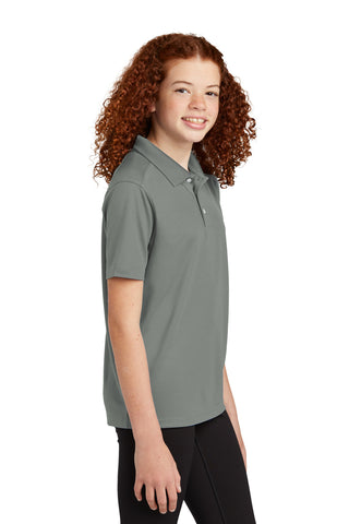 Sport-Tek Youth UV Micropique Polo (Grey Concrete)