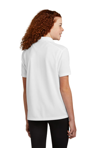 Sport-Tek Youth UV Micropique Polo (White)