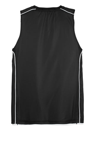 Sport-Tek Youth PosiCharge Mesh Reversible Sleeveless Tee (Black)