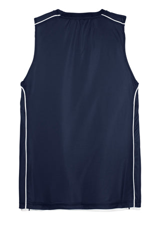 Sport-Tek Youth PosiCharge Mesh Reversible Sleeveless Tee (True Navy)